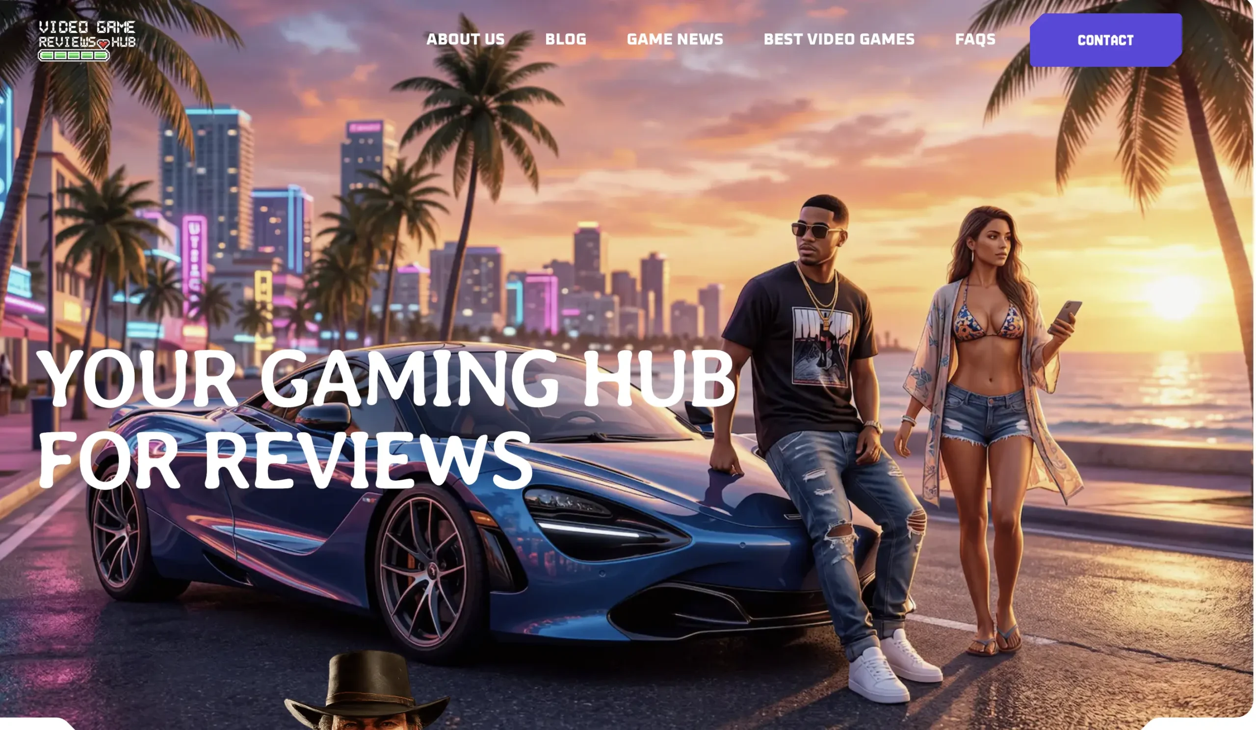 Video Game Reviews Hub gaming editorial and review website design by RY Web Design